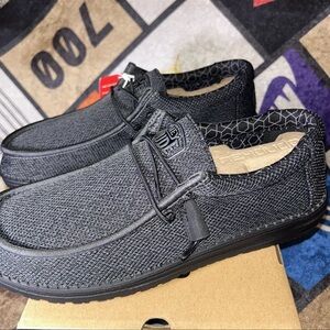 Hey Dude Wally Sox Micro Total Black Size 8 for Men’s